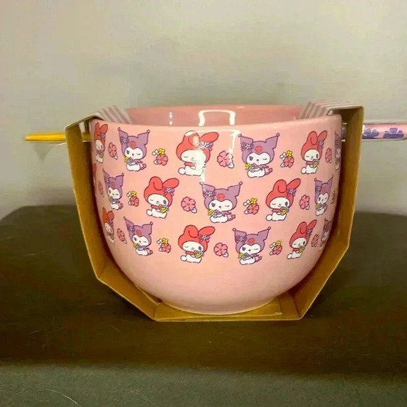 Sanrio Other - My Melody and Kuromi bowl with Chopsticks new 20 oz